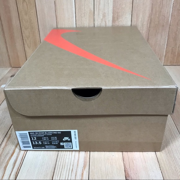 Nike SB Zoom Blazer Mid ISO White Navy Skate Shoes - Picture 5 of 5